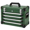 Caja de herramientas 50 x 25 x 35 cm de acero verde con 4 cajones portátil